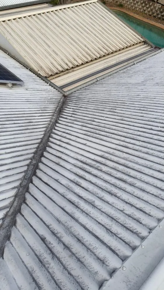 Metal roof — before